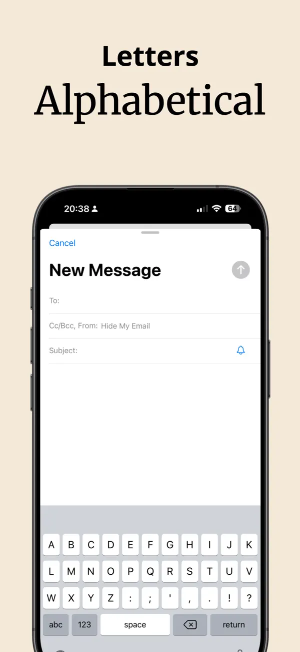 ABCDEF Keyboard Schneller schreiben mit Vorschlägen feature screenshot
